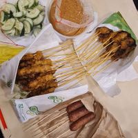 $55.50 for 40 sticks satay and 5 sticks sausages ~ 18/9/22 at Victor Veggie 味特素食 in Central Singapore