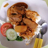 Curry rice at Victor Veggie 味特素食 in Central Singapore