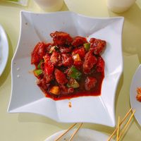 Sweet sour pork ribs (vegetarian) at Choo Zai Zhai 自在斋 - Circuit Rd in Central Singapore