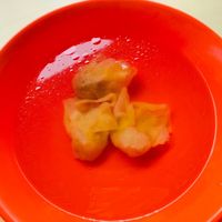 The soup and the wan ton at Meng Heng Vegetarian 民兴素食 in Central Singapore