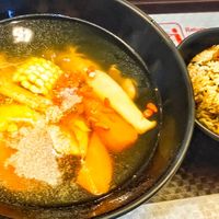 Someone's ginseng soup and veggie mushroom rice at Jeun VirtueFarm in Central Singapore