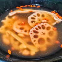 Lotus root and peanut soup at Jeun VirtueFarm in Central Singapore