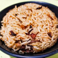 Heavenly mixed mushroom rice at Jeun VirtueFarm in Central Singapore