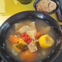 American ginseng, glehnia root soup at Jeun VirtueFarm in Central Singapore