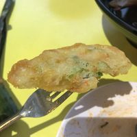 veggie pancake $1 at Su Shi Jia Xiang Wei 素食家乡味 in Central Singapore