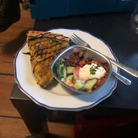 Mhhh best quiche and salads!  at Nasch in Hamburg