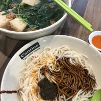 U mian dry at Xuan Miao Veggie Food 炫妙 - PLQ Mall in Central Singapore