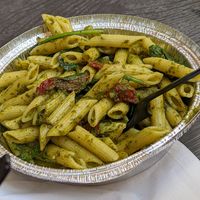 Pesto made vegan (no cream) at Twisted  Noodle Cafe in St George