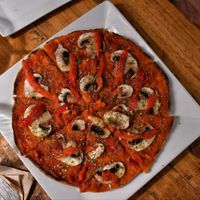 vegan pizza at AbonaVida in Madrid