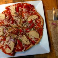 vegan pizza  at AbonaVida in Madrid