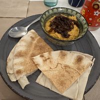 Sweet potato hummus   at Mama Tierra in Athens