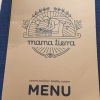 the menu at Mama Tierra in Athens