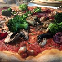 Vegan pizza  at The Herb Garden in Newcastle Upon Tyne