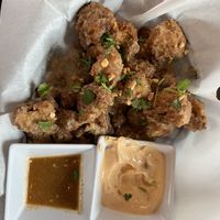 Cauliflower, small(huge) aloi and hot sauce on the side  at The Wheelhouse in Springfield