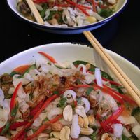 Saigon noodles with veef and other yummy stuff. at The Cock in Helsinki