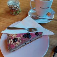 Delicious raw cake at Priroda i Drustvo in Rijeka
