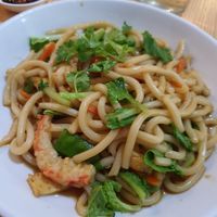 Vegan udon noodle at Piore Organic Cafe in Central Singapore