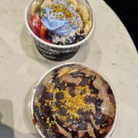 Banana dragon and Harlequin monkey at JuiceRx - Streeterville in Chicago