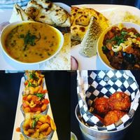 lentil soup, eggplant, peanut shooters at Moksha Indian Bistro in Niagara Falls