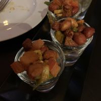 peanut shooters, mmmmm  at Moksha Indian Bistro in Niagara Falls