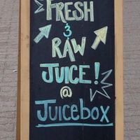 Outside sign at Juicebox in Burlington