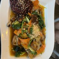 Very tasty number 2 with Shiitake mushrooms and brown rice  at Velvet Leaf in Berlin