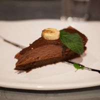 chestnut+chocolate cake at Teresa Carles Cocina Vegetariana in Barcelona