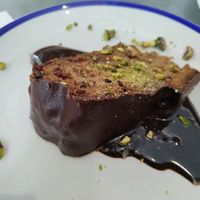 Delicious cake at Teresa Carles Cocina Vegetariana in Barcelona