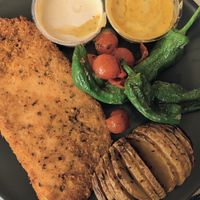 Cachopo ordered as delivery at Teresa Carles Cocina Vegetariana in Barcelona