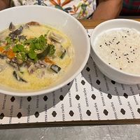 Green curry wirh rice (Vegan)  at Teresa Carles Cocina Vegetariana in Barcelona