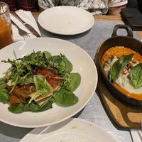 Lasagna and eggplant mille-feuille (both Vegan)  at Teresa Carles Cocina Vegetariana in Barcelona