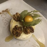 catalan cheesecake  at Teresa Carles Cocina Vegetariana in Barcelona