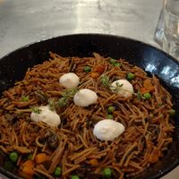 Vegan fideuá at Teresa Carles Cocina Vegetariana in Barcelona