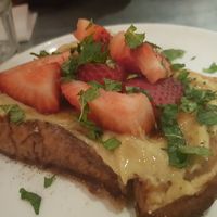 Brioche French toast at Teresa Carles Cocina Vegetariana in Barcelona