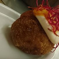 bomba barceloneta at Teresa Carles Cocina Vegetariana in Barcelona