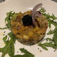 Tartar mango and avocado   at Teresa Carles Cocina Vegetariana in Barcelona