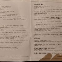 Menu at Teresa Carles Cocina Vegetariana in Barcelona