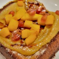 French toast dessert (can't remember the name) at Teresa Carles Cocina Vegetariana in Barcelona