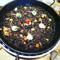 vegan and glutenfree black rice at Teresa Carles Cocina Vegetariana in Barcelona