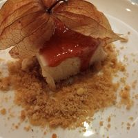 Cheese cake vegano, muy bueno! at Teresa Carles Cocina Vegetariana in Barcelona