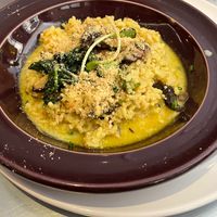 Mushroom risotto. Very tasty, wished the portions could be bigger! at Teresa Carles Cocina Vegetariana in Barcelona