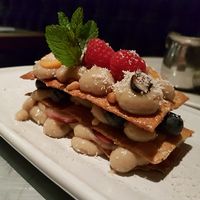 mille feuille, dessert, was good at Teresa Carles Cocina Vegetariana in Barcelona