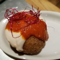 Bomba de la Barceloneta  at Teresa Carles Cocina Vegetariana in Barcelona