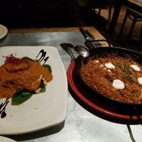 Lasagna and Rossejat de Fideus  at Teresa Carles Cocina Vegetariana in Barcelona
