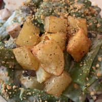 Beans and potatoes  at Teresa Carles Cocina Vegetariana in Barcelona
