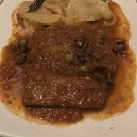 Seitan con patatas at Teresa Carles Cocina Vegetariana in Barcelona