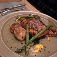 'Salmon' tofu at Teresa Carles Cocina Vegetariana in Barcelona