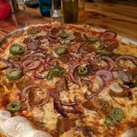 Gyros pizza at Pizza Bande in Hamburg