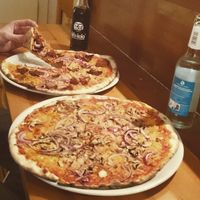 Vegan bacon!!  at Pizza Bande in Hamburg