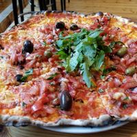 Just another delicious vegan pizza... at Pizza Bande in Hamburg